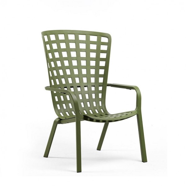 Nardi Folio Chair Resin Restaurant Patio Furniture Resin Lounge Seating Arm Chair
